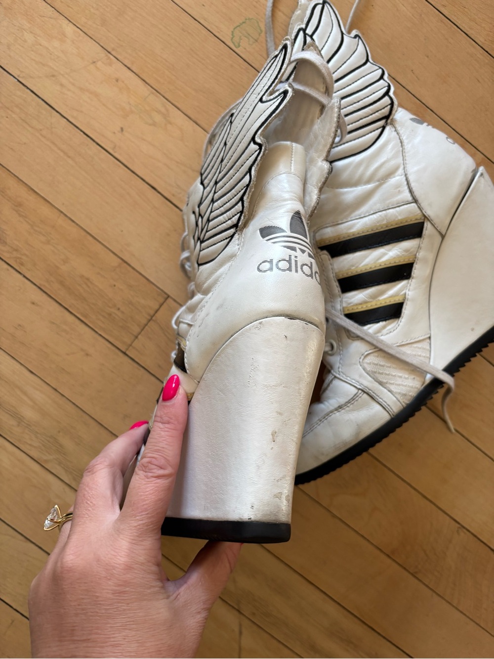 Adidas Originals Jeremy Scott Wings Wedge Boots size 9 AS IS - Picture 2 of 9
